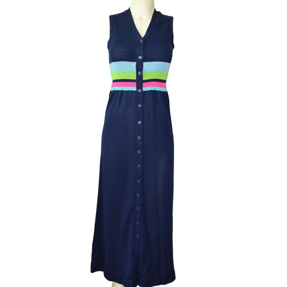 Aristo Kat Dresses & Skirts - Vintage‎ Aristo Kat Knit Maxi Dress Button Front Pencil Wool Acrylic Hong Kong